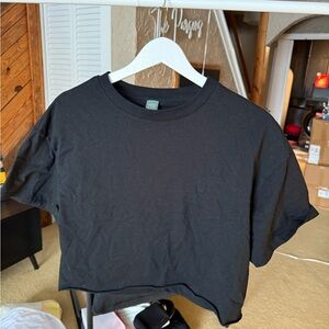 Wild Fable Black Crop Tee